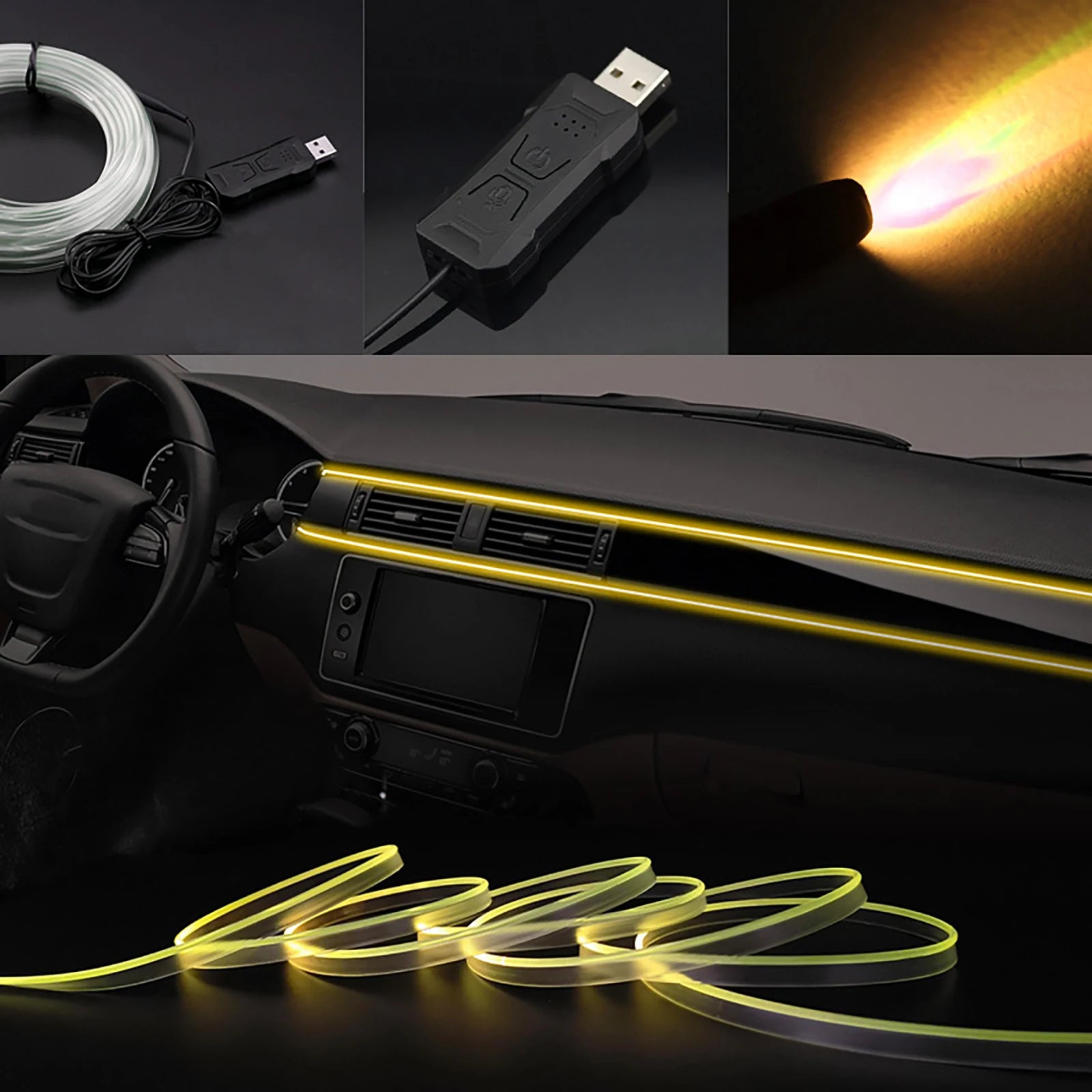 Luces LED RGB para Autos – Control App & Sonido | Personaliza Tu Estilo Interior